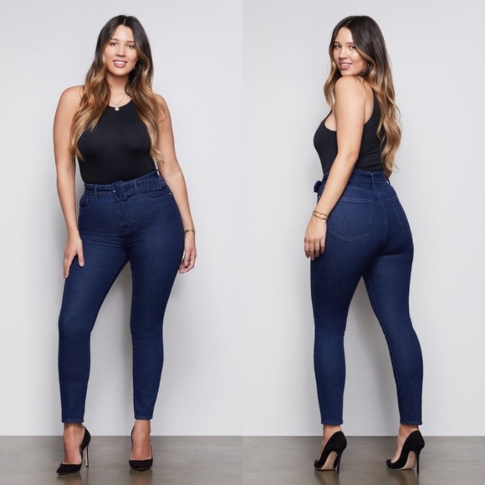 Good American Belted Good Curve Jeans Size 15/33